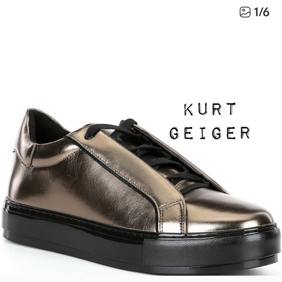 Kurt Geiger Other - NWOB $150 Men’s Kurt Geiger Gunmetal Laney Grey Sneakers Multiple Sizes - NEW!